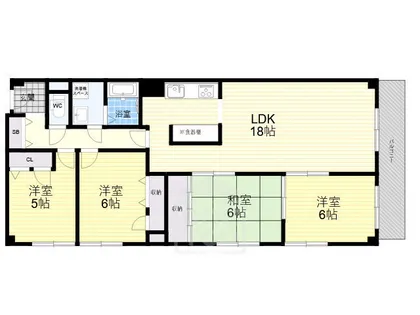 ラジュニール春日丘【2階】の間取り