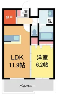 フェリシテ【403号室】の間取り