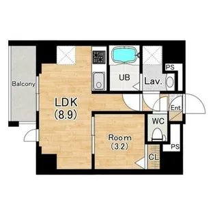 大阪府大阪市西区九条南2丁目【マンション】の間取り