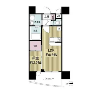 大阪府大阪市北区中崎1丁目【マンション】の間取り