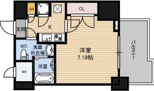 大阪府大阪市福島区海老江7丁目【マンション】の間取り