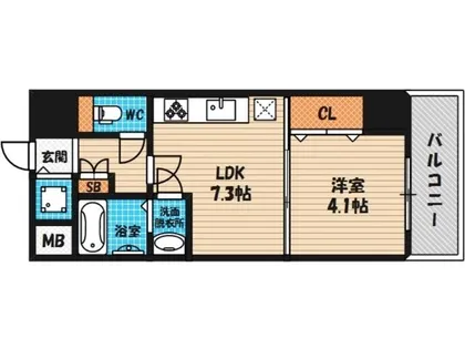 大阪府大阪市北区本庄東3丁目【マンション】の間取り