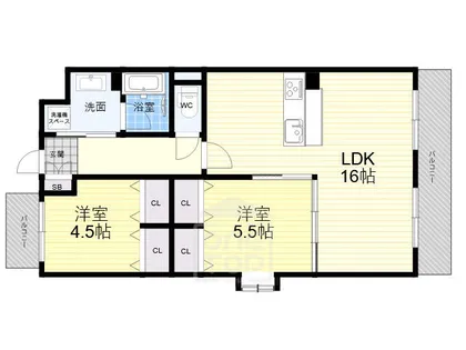 サンフォレスト【2階】の間取り