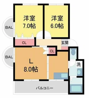芦屋東山プリンス【2階】の間取り
