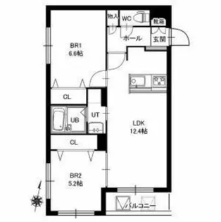 piu dolce(ピゥドルチェ)新道東【2階】の間取り
