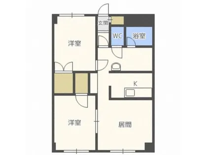 パレスK&K【2階】の間取り