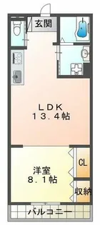 リアン名谷【1階】の間取り