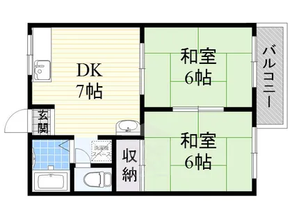 フラットN【2階】の間取り