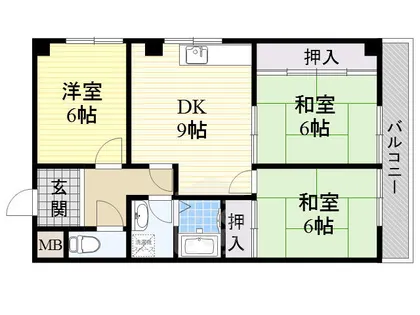 サンヴェール高槻【4階】の間取り