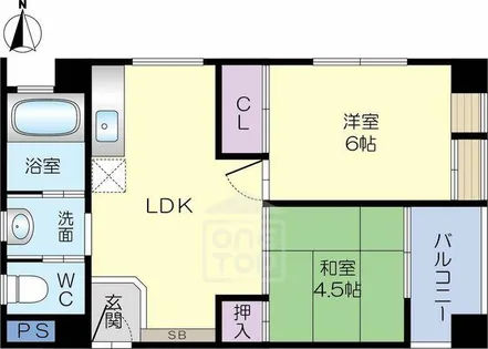 コーポかみすな【4階】の間取り