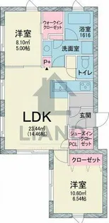 quador Contigo西新【203号室】の間取り