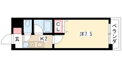 ハピネス公園前【2階】の間取り