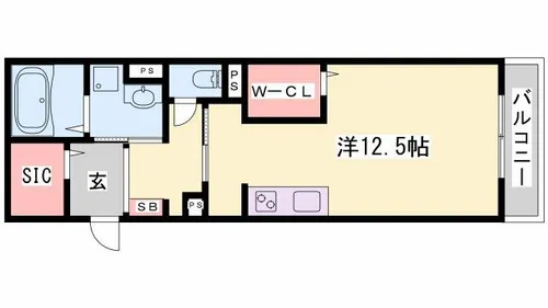 ルミエール野添【101号室】の間取り