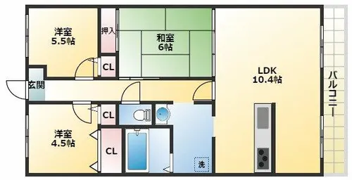 アヴニール出戸【1階】の間取り