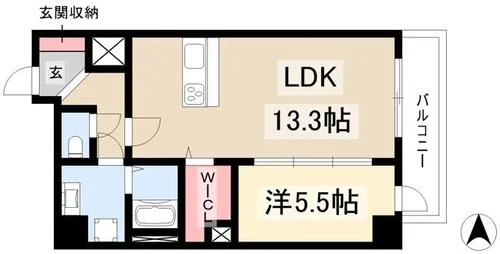 Ceres 中村公園前【1階】の間取り