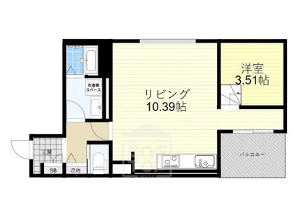 1LDKの間取り画像