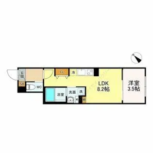 LUORE黒川EAST【E-3号室】の間取り