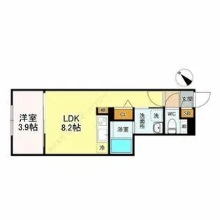 LUORE黒川EAST【B-2号室】の間取り