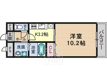 アンプルールクラージュ・ウエストヒルズ【2階】の間取り