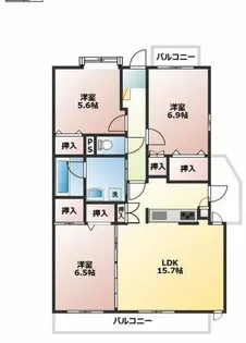 シンフォニー【7階】の間取り