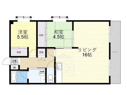 ブルージュ摂津【2階】の間取り