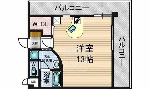 ラメゾンリュミエール彩都【1階】の間取り