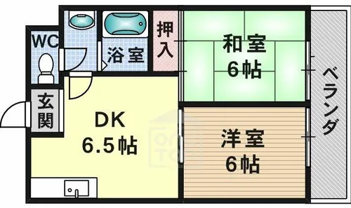 摂津第7マンション【4階】の間取り