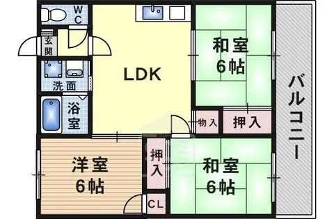 ハイツ香花園【3階】の間取り