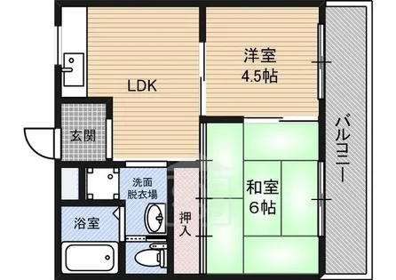 第1セイホ杉本コーポ【3階】の間取り