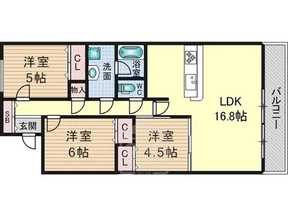 レジデンスジュメーラオアシス【2階】の間取り