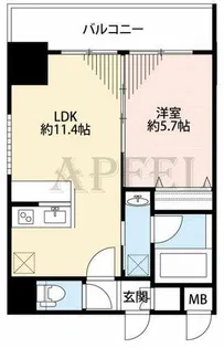 ORSUS新大阪【6階】の間取り