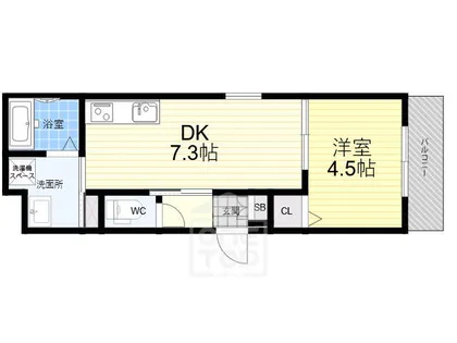 ART KISHIBE NORTH【3階】の間取り