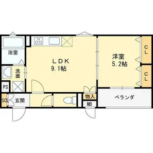 大阪府茨木市豊川4丁目【アパート】の間取り
