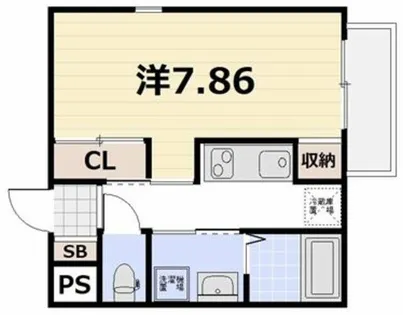 attrice一乗寺【3階】の間取り