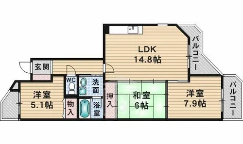エスポワール中内【3階】の間取り