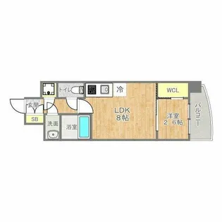 プラ・ディオ新深江【7階】の間取り