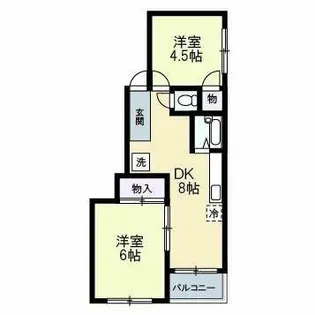 ハイツ富士【2階】の間取り