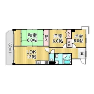 福岡県春日市宝町4丁目【マンション】の間取り