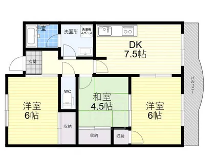 リファインドカースル【2階】の間取り