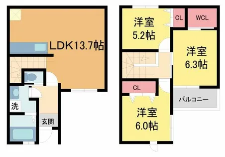 ガーデンテラス逆瀬川【103号室】の間取り