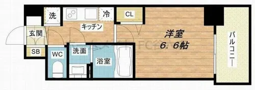 プレサンス心斎橋ブライト【14階】の間取り