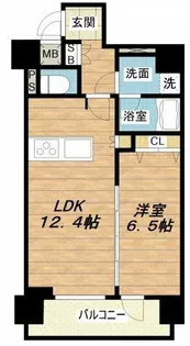 グランカリテ日本橋Ⅱ【3階】の間取り