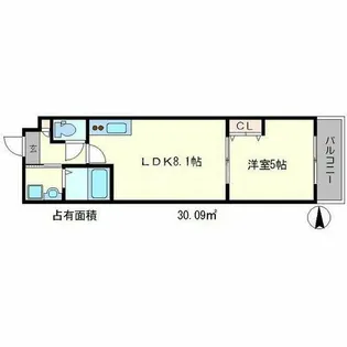 サクシード宝ヶ池【1階】の間取り