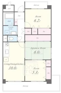 カモミール・ブラン【6階】の間取り