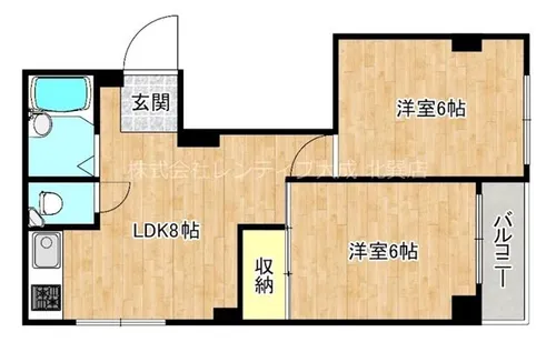 シャトー映光鶴橋【4階】の間取り