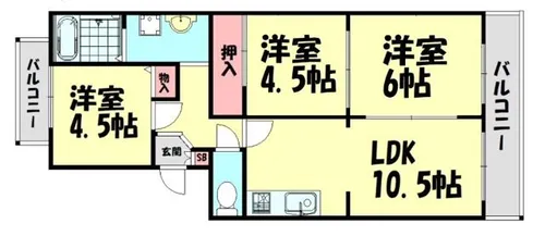 SANリヴェール【309号室】の間取り