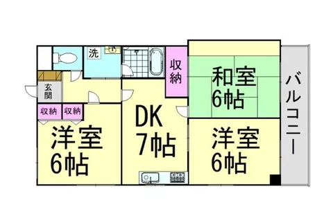 大阪府泉南市樽井3丁目【マンション】の間取り