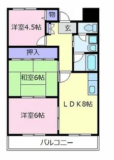 ラ・テール西田【2階】の間取り
