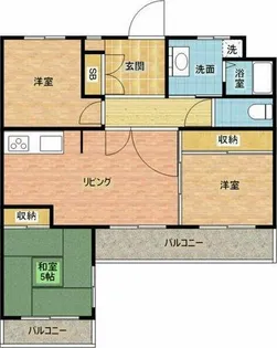 三旺マンション第3新栄【2階】の間取り
