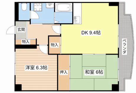 サウスビレッジ【1階】の間取り